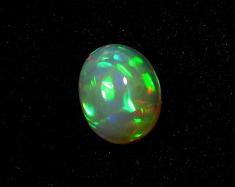 Ethiopian Opal Stone Oval Cabochon Ethiopian Opal Flashy Opal 2 Cts 14X7.5X4mm PG-1350