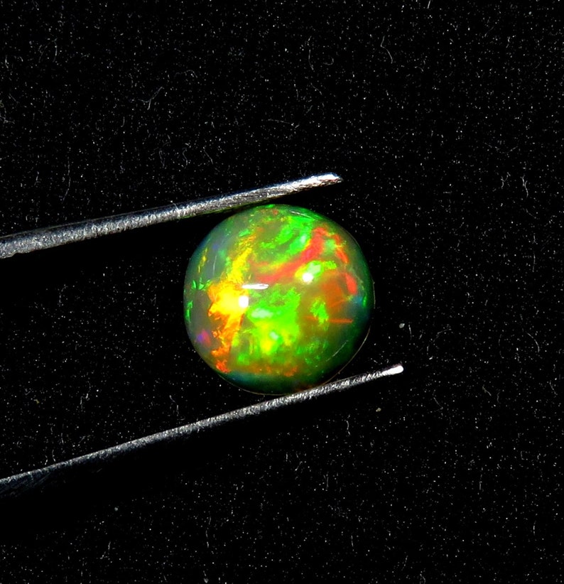 1.30Cts Natural Ethiopian Opal Gemstone Cabochon Round 8X8X4mm Ethiopian Opal Beads Opal PG-1325
