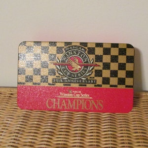 Vintage 1994 Winston Cup Series 25th Anniversary NASCAR Champions collector tin box with Matches. By RJ Reynolds.