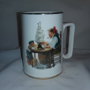 vintage Norman Rockwell Museum Inc. « For A Good Boy » Mug en porcelaine 4,5 po. C. 1985