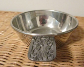 Pewter Bowl with Handle Brodrene Mylius Norway 7065