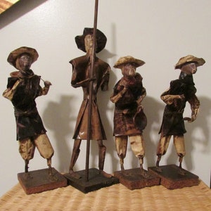 Vintage Paper Mache Figurines Made In Mexico