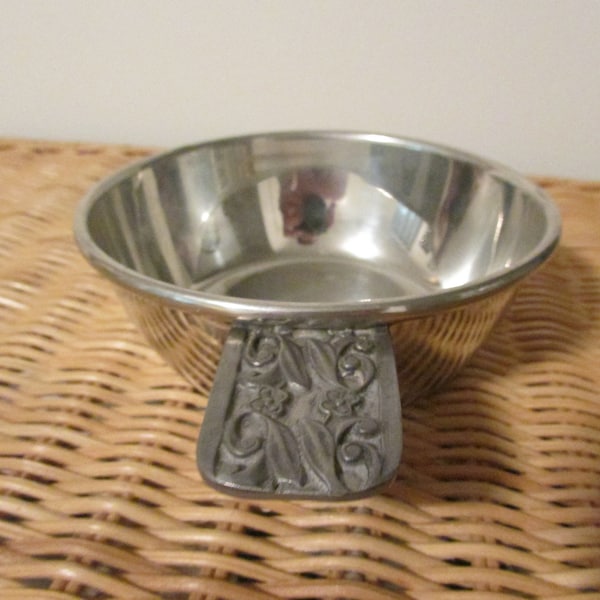 Pewter Bowl with Handle Brodrene Mylius Norway 7065