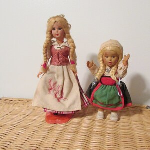 Vintage Set of 2 West Germany Dolls