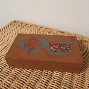 Vintage Brown Butterfly Box,