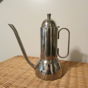 Vintage  Stainless Tea Kettle Teapot, Coffee Pot 18/10 Made in France