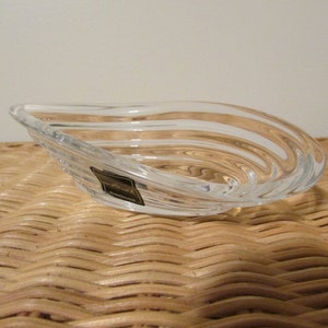 Vintage Rogaska Crystal Oval Dish, Crystal Ring dish