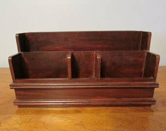 Wood Desk Caddy Etsy