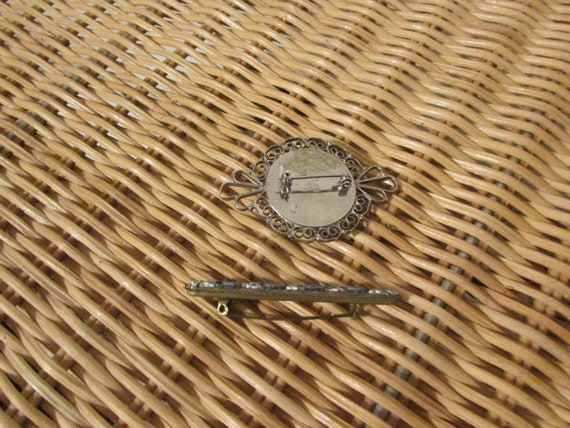 Set of 2 Vintage Italian Micro Mosaic Brooch Pin … - image 5
