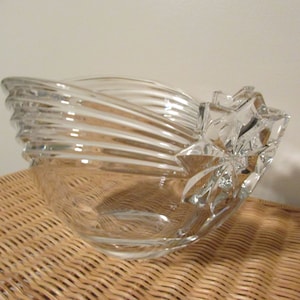 Nachtmann Vintage Large Bowl German Lead Crystal Star Snow Design