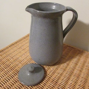 Vintage Sid Luck Blue Speckled Art Pottery Pitcher With Lid - Etsy