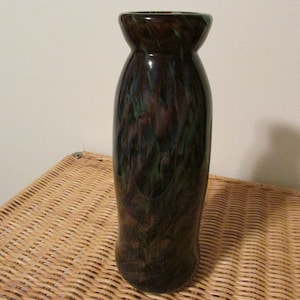Bogenrief Studios Hand Blown Art Glass Vase  Signed Vase, Bottle