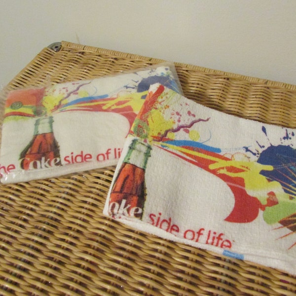 vintage The Coke Side of Life Serviette de main rare Windheaven International, Coke Golf Towel, Coke Bowling Towel, Coke Kitchen Towel