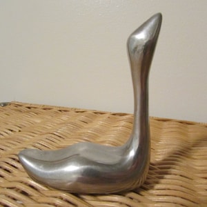 Silver Swan Ring Holder Figurine Signed