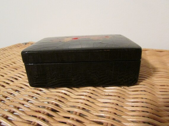 Russian Hand Painted Lacquer Box Artist Signed Fa… - image 4