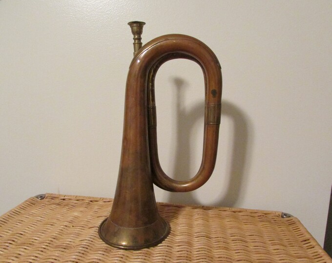 Antique Solid Brass Civil War Bugle Made in India Brass Exchange