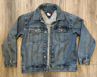 denim jacket tommy hilfiger logo on back