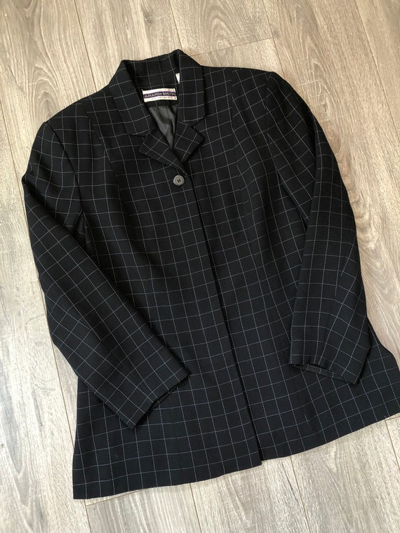 90's Amanda Smith Checkered Blazer, Vintage Size 1