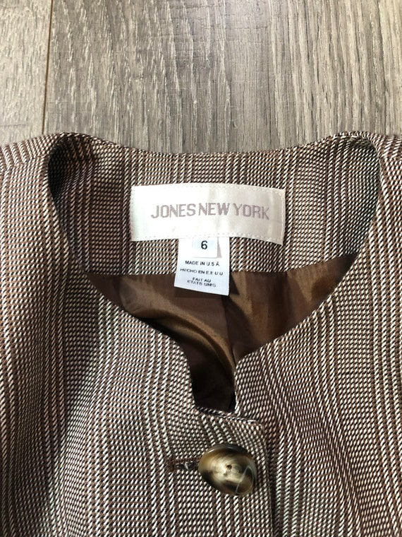 Jones New York Brown and White Matching Skirt Sui… - image 10