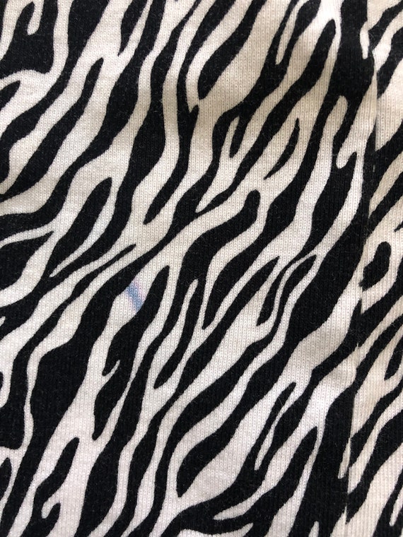 2000's Zebra Print Zip Up Sweater, Light Weight W… - image 7