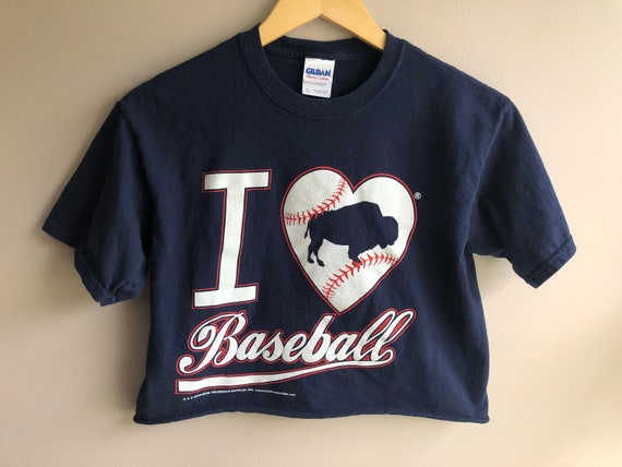I Love Buffalo Baseball Cropped Shirt, Women's Buf