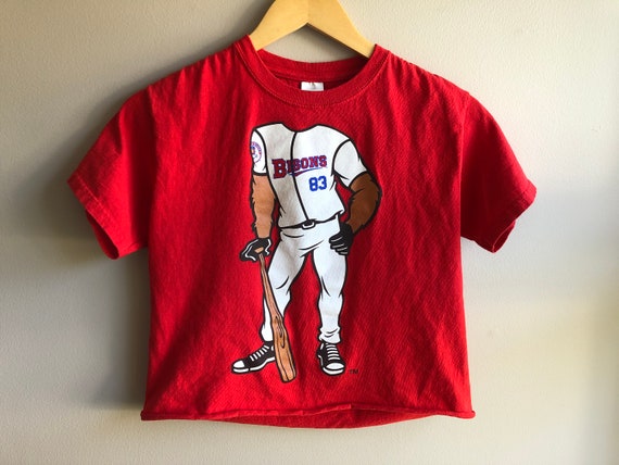 Buffalo Bisons Baseball Buster Bisons Cropped Shir