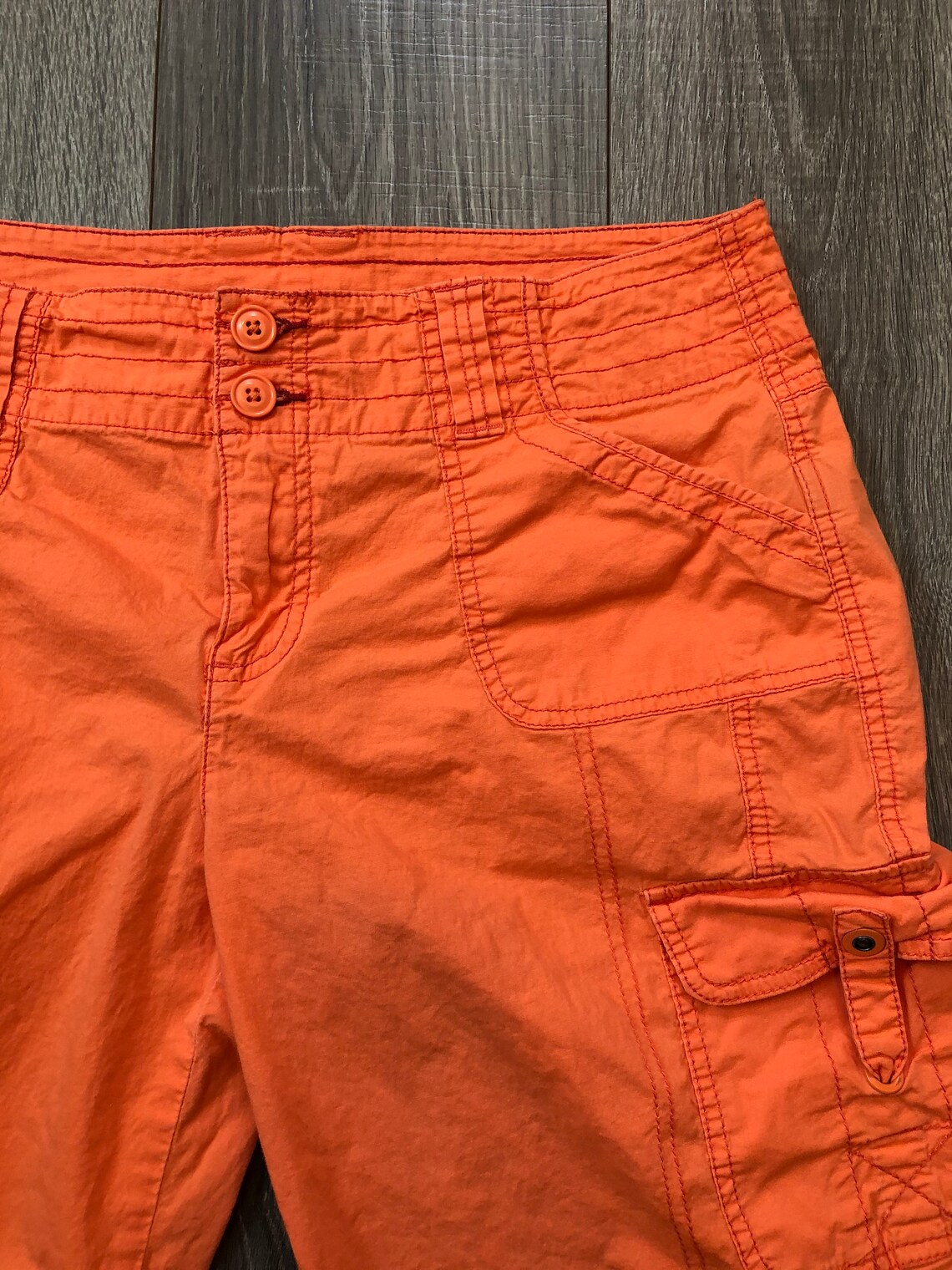 90's/y2k Orange Cargo Shorts Vintage Orange Cargo Shorts Etsy