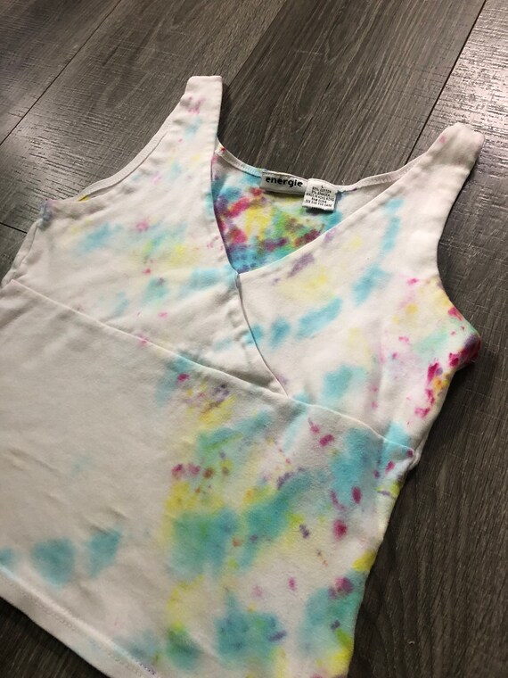 Vintage 1990's Energie Tie Dye Tank Top, Vintage … - image 4