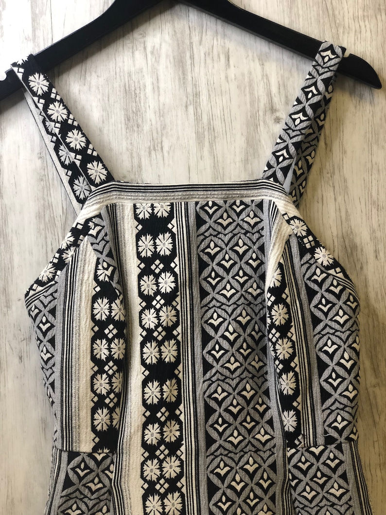 Vintage Geometric Print Dress