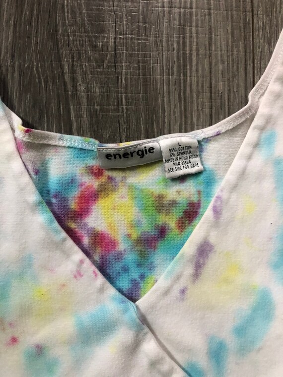 Vintage 1990's Energie Tie Dye Tank Top, Vintage … - image 6