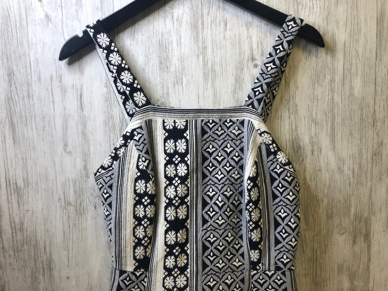 Vintage Geometric Print Dress