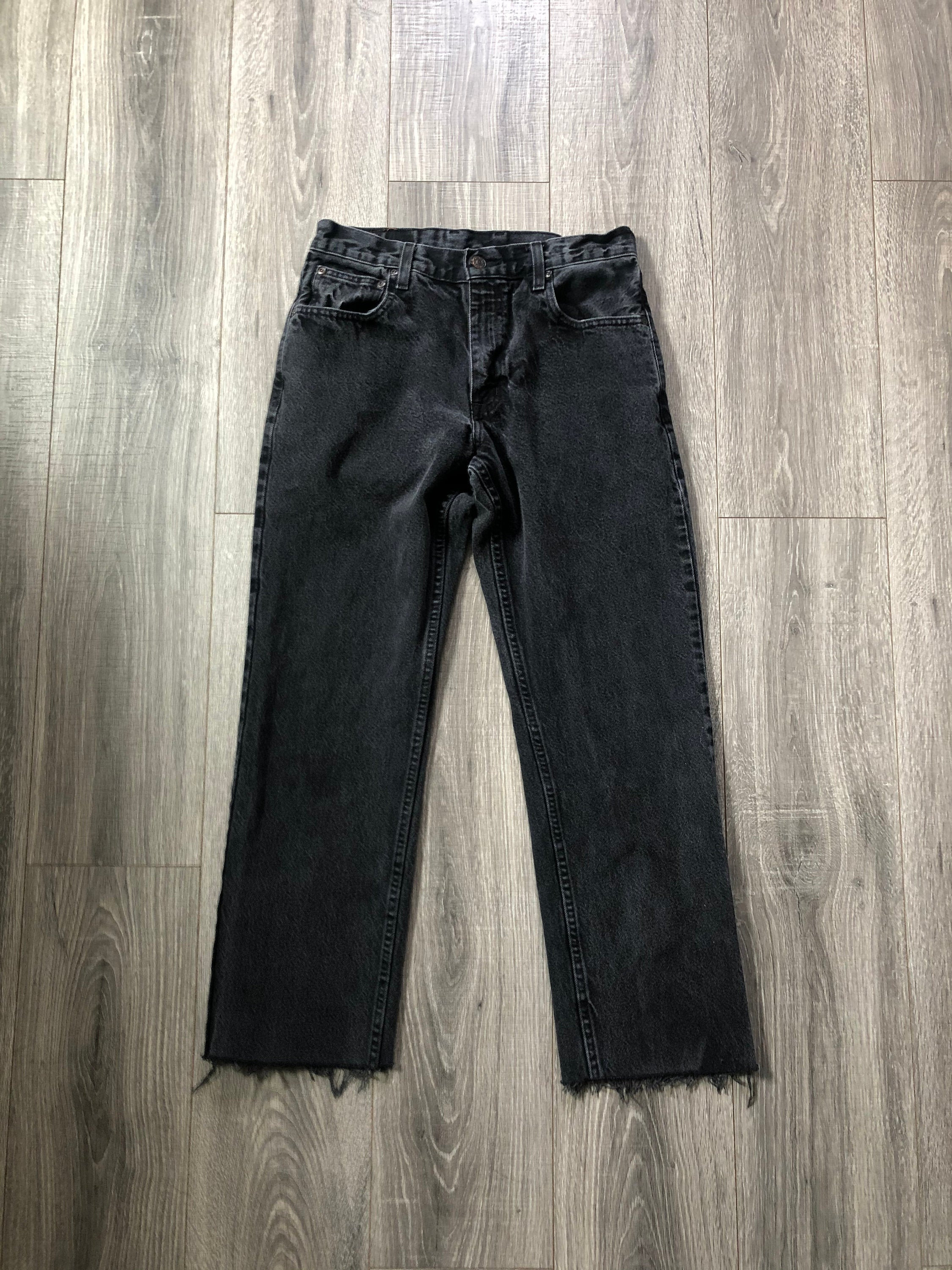 Vintage Black/Acid Wash Gray Denim High Waisted Jeans Vintage | Etsy