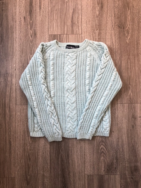 Snood Military Green Cable Knit Sweater - PAWJama