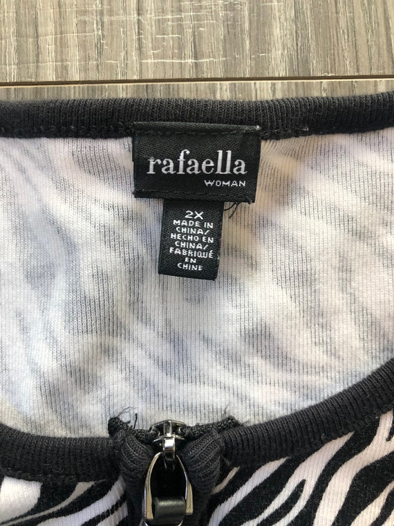 2000's Zebra Print Zip Up Sweater, Light Weight W… - image 8