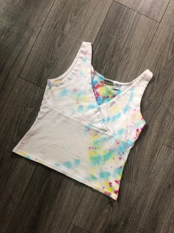 Vintage 1990's Energie Tie Dye Tank Top, Vintage … - image 2