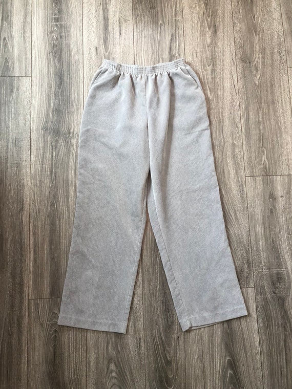 90's Alfred Dunner Gray Cords Elastic 