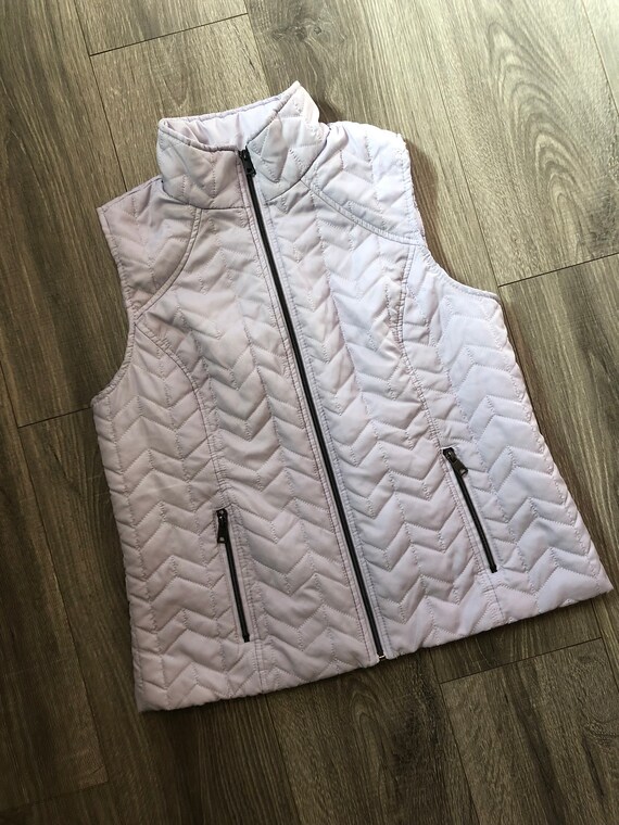 Pastel Purple Outerwear Vest, Zip Up Pastel Purpl… - image 2