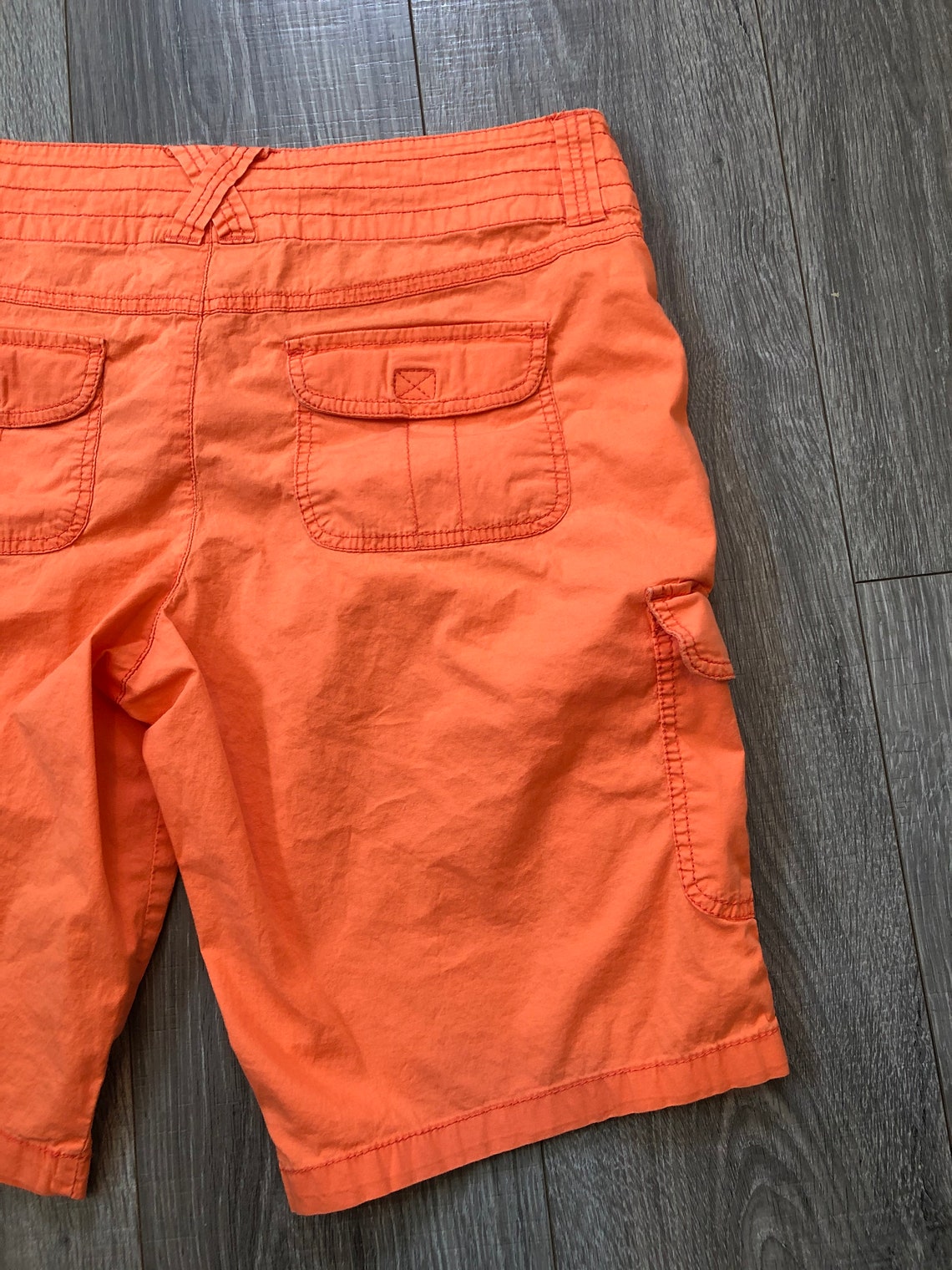 90's/y2k Orange Cargo Shorts Vintage Orange Cargo Shorts Etsy