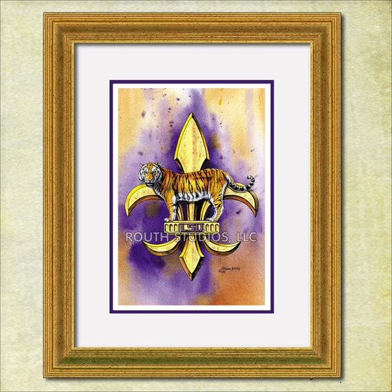 Tiger/Fleur De Lis Ornament