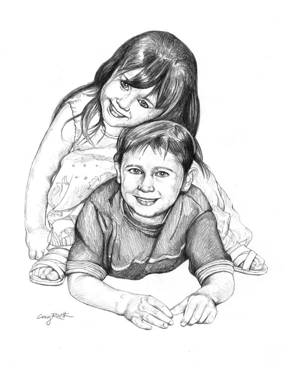  Pencil Sketch Portraits Etsy