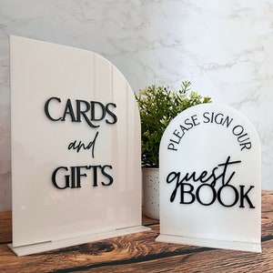 Cards and Gifts Sign, Guestbook Sign, Double Sign Set, Wedding Welcome Table Signs