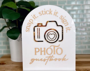 Arch Acrylic Photo booth Sign, photo booth Guest book Sign,  Wedding Table Decorations, Photo booth Signs, photobooth Guestbook Sign