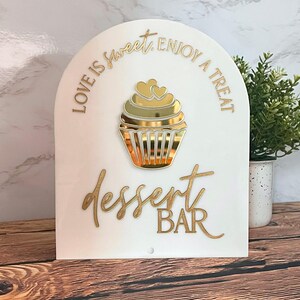 Arch Dessert Bar Sign | Wedding Table Sign | Birthday Table Sign | Dessert Sign image 2