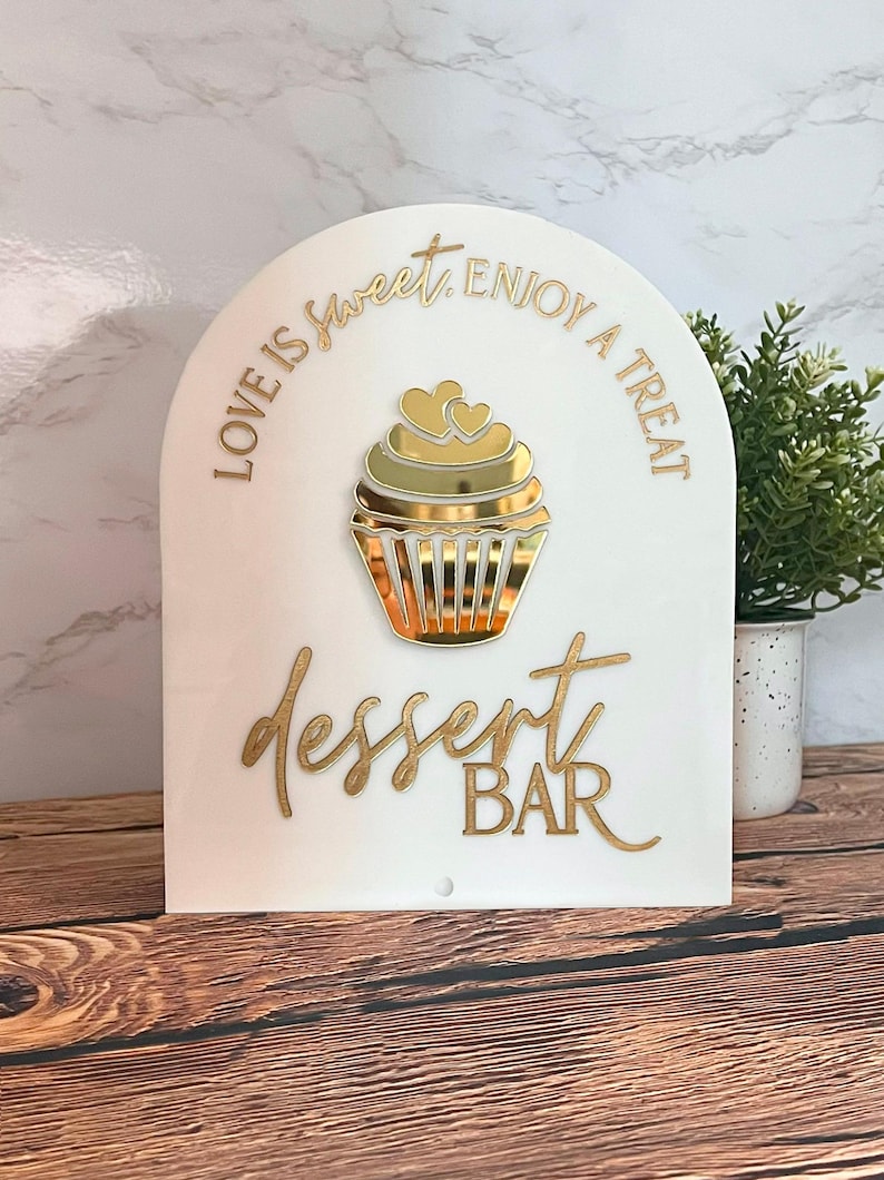 Arch Dessert Bar Sign | Wedding Table Sign | Birthday Table Sign | Dessert Sign image 2