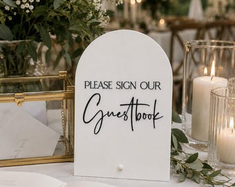 Acrylic Wedding Table Sign Set | Cards and Gifts Sign | Guestbook Sign | Table Decor | Cards Sign | Gift Sign | Guest book sign