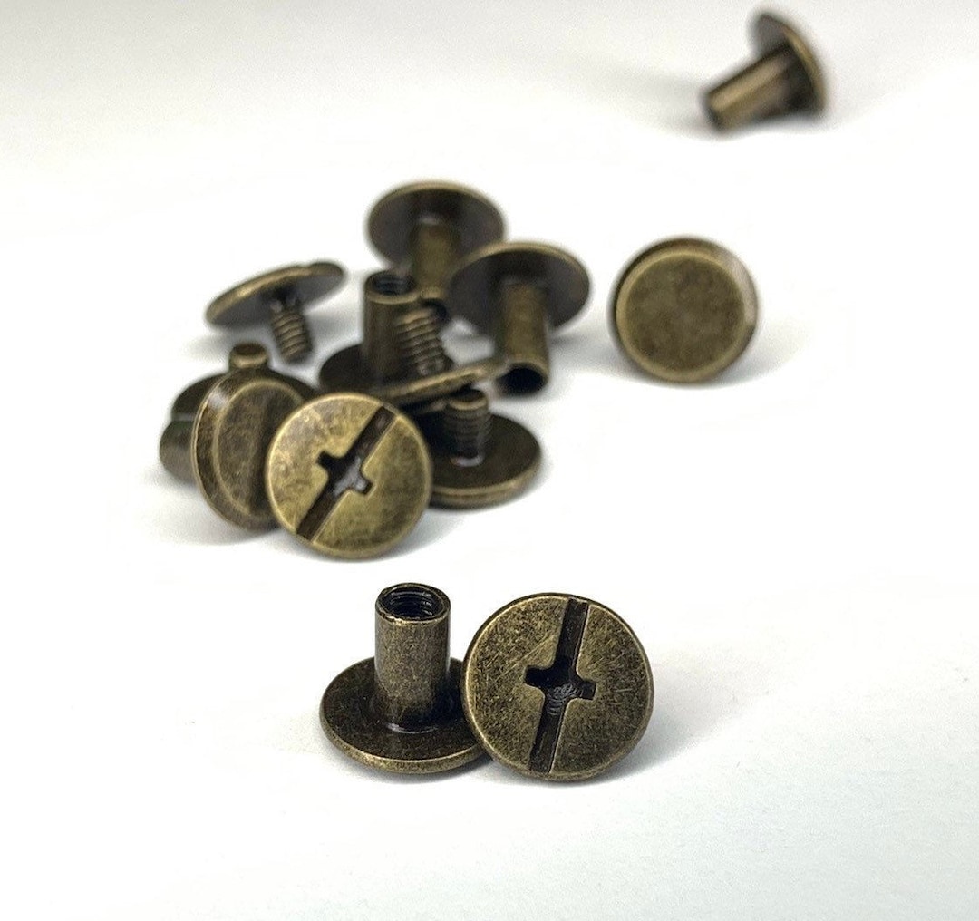 Qty of 20 Antique Bronze Screws for Clipboards Rustic Clipboard Clips