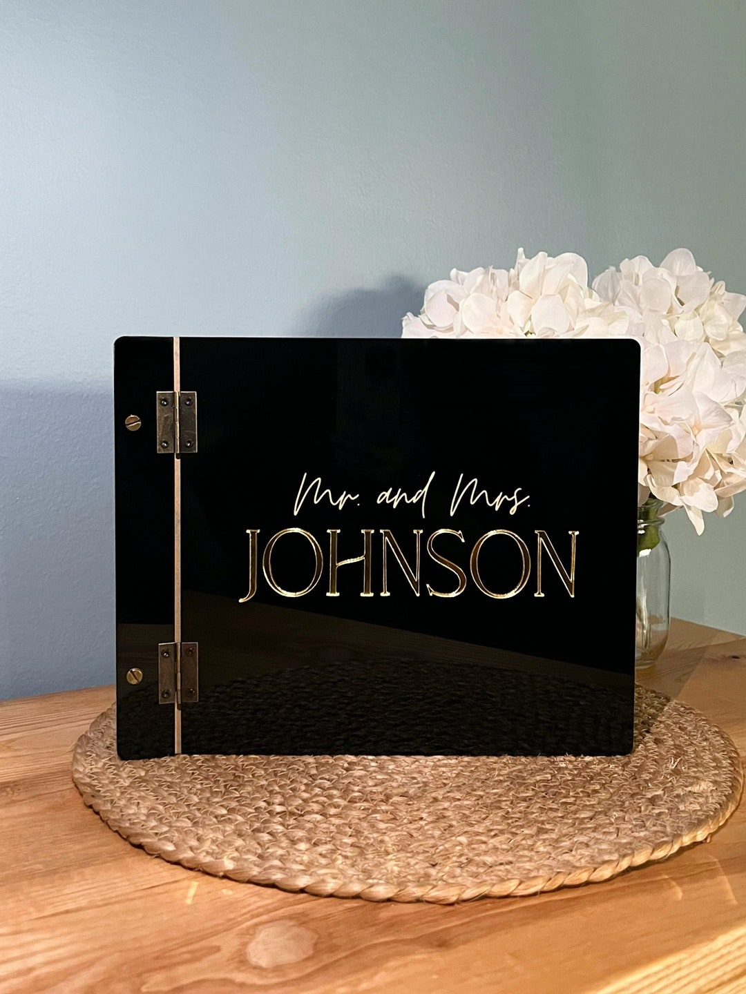 Wedding Guest Book Acrylic Guest Book Wedding Guestbook Landscape