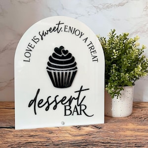 Arch Dessert Bar Sign | Wedding Table Sign | Birthday Table Sign | Dessert Sign image 1