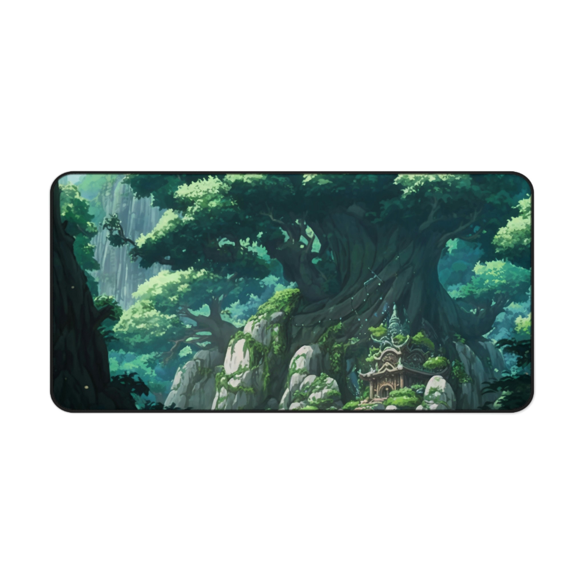 Studio ghibli inspired princess mononoke inspired anime desk mat