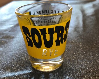 Novelty shot glass--rye sour